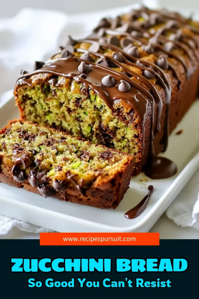 Looking for a delightful twist on traditional bread? Try this Chocolate Chip Zucchini Bread! This decadent zucchini bread recipe combines fresh zucchini with rich chocolate chips for a healthy chocolate chip bread option that's perfect for breakfast or a snack. Enjoy this easy zucchini bread with walnuts for added crunch. Save this recipe for a deliciously moist treat that everyone will love! #ZucchiniBread #ChocolateChipZucchiniBread #HealthyBaking #EasyRecipes