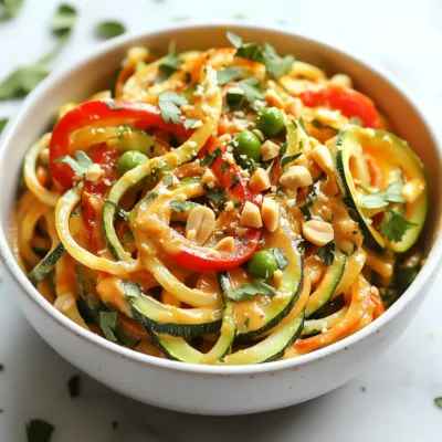 Spicy Thai Peanut Zoodles Flavorful and Easy Recipe