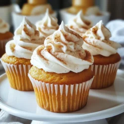 Let’s gather the ingredients for these tasty Pumpkin Spice Latte Cupcakes. This recipe combines warm spices and coffee flavors, creating a delightful treat. Dry Ingredients - 1 cup all-purpose flour - 1/2 teaspoon baking powder - 1/2 teaspoon baking soda - 1/4 teaspoon salt - 1 teaspoon ground cinnamon - 1/2 teaspoon ground nutmeg - 1/4 teaspoon ground ginger Wet Ingredients - 1/2 cup unsalted butter, softened - 1 cup brown sugar, packed - 2 large eggs - 1/2 cup canned pumpkin puree - 1/2 teaspoon vanilla extract - 1/2 cup brewed coffee, cooled Frosting Ingredients - 1 cup powdered sugar - 1/4 cup unsalted butter, softened - 1 teaspoon espresso powder (optional) - Milk, as needed for frosting consistency These ingredients work together to create a perfect balance of flavors. The pumpkin puree adds moisture and a hint of sweetness. The spices bring warmth, while the coffee gives a nice kick. Don't forget to have fun while baking! {{ingredient_image_1}} - Preheating the Oven Begin by preheating your oven to 350°F (175°C). This step is crucial for even baking. - Mixing Dry Ingredients In a mixing bowl, whisk together the dry ingredients. Combine 1 cup of all-purpose flour, 1/2 teaspoon baking powder, 1/2 teaspoon baking soda, 1/4 teaspoon salt, and spices: 1 teaspoon ground cinnamon, 1/2 teaspoon ground nutmeg, and 1/4 teaspoon ground ginger. Set this mixture aside. - Creaming Butter and Sugar In a separate large bowl, take 1/2 cup of softened unsalted butter and mix it with 1 cup of packed brown sugar. Beat them together until the mixture is light and fluffy. This process adds air and helps the cupcakes rise. - Incorporating Wet Ingredients Next, add 2 large eggs to the butter and sugar mixture, one at a time. Mix well after each addition. After that, stir in 1/2 cup of canned pumpkin puree and 1/2 teaspoon of vanilla extract until everything is well combined. - Baking Process Gradually mix the dry ingredients into the wet ingredients. Alternate adding the dry mix with 1/2 cup of cooled brewed coffee. Mix until just combined; be careful not to over-mix. Once ready, divide the batter evenly among cupcake liners, filling each about two-thirds full. Bake for 18 to 20 minutes. Check with a toothpick; it should come out clean. - Cooling Procedures Allow the cupcakes to cool in the pan for 5 minutes. Then, transfer them to a wire rack to cool completely. This step prevents sogginess and helps maintain their fluffy texture. Ensuring Cupcake Moisture To keep your cupcakes moist, use room temperature butter. Softened butter blends well with sugar. This creates air pockets that help your cupcakes rise. Add canned pumpkin puree for extra moisture and flavor. Avoiding Over-mixing Mix your batter until just combined. Over-mixing can make cupcakes tough. Stir gently when adding dry ingredients to wet ones. This helps maintain a light texture. Perfecting Baking Time Bake your cupcakes for 18-20 minutes. Check them with a toothpick. If it comes out clean, they are ready. Let them cool in the pan for five minutes before moving them to a wire rack. Achieving Desired Consistency When making frosting, beat softened butter and powdered sugar together. Add milk little by little until you reach the right thickness. Your frosting should spread easily but hold its shape. Adding Flavor Enhancements For a coffee boost, mix in espresso powder. This adds depth to your frosting. You can also add a pinch of cinnamon for extra warmth. Decorative Suggestions Frost your cooled cupcakes with a swirl pattern. Top with a sprinkle of cinnamon or a whole coffee bean. This adds a nice touch. Arrange them on a pretty platter for a festive look. Pro Tips Use Fresh Spices: For the best flavor, opt for freshly ground spices instead of pre-ground ones. This will enhance the aromatic quality of your cupcakes. Chill Your Coffee: Allow your brewed coffee to cool completely before adding it to the batter. This prevents the butter from melting and ensures a fluffy texture. Don’t Overmix: Mix the batter until just combined to keep the cupcakes light and airy. Overmixing can lead to dense and tough cupcakes. Frosting Consistency: Adjust the thickness of your frosting by adding milk gradually. A thicker frosting is great for decorative piping, while a thinner consistency is easier to spread. {{image_2}} Adding Chocolate Chips You can make these cupcakes even better by adding chocolate chips. Just fold in a half cup of chocolate chips into the batter before baking. This adds a rich taste and a fun texture. Using Different Spices Feel free to switch up the spices. You can try allspice or cardamom for a new twist. These spices can give your cupcakes a unique flavor that sets them apart. Gluten-Free Alternatives If you need a gluten-free option, use a gluten-free flour blend. Just make sure it is a one-to-one substitute. This way, you keep the same great taste without the gluten. Cream Cheese Frosting For a tangy twist, try cream cheese frosting. Mix 8 ounces of cream cheese with 1/2 cup of softened butter and powdered sugar. This frosting pairs well with pumpkin flavors. Whipped Cream Garnish You can skip the frosting and use whipped cream instead. Just whip heavy cream with a bit of sugar until it forms peaks. This light topping is perfect for a cozy touch. Dairy-Free Options If you want a dairy-free frosting, use coconut cream. Beat it with powdered sugar and vanilla. This gives a rich and creamy texture that is also dairy-free. - Room Temperature Storage: Keep your cupcakes in an airtight container. They stay fresh for up to 3 days at room temperature. Make sure they cool completely before sealing. - Refrigeration Guidelines: If you want to keep them longer, place them in the fridge. They can last up to a week. Just remember to cover them well to prevent drying out. - Freezing Instructions: For longer storage, freeze the cupcakes. Wrap each cupcake in plastic wrap, then place them in a freezer bag. They can last up to 3 months. Thaw them in the fridge overnight before serving. - Best Consumption Period: Enjoy your pumpkin spice latte cupcakes within the first 3 days for the best flavor and texture. After that, they may start to lose moisture. - Signs of Spoilage: Look for mold or an off smell. If the frosting seems hard or grainy, it's time to toss them. Always trust your senses! Can I make these cupcakes ahead of time? Yes, you can make the cupcakes ahead. Bake them and cool them completely. Store them in an airtight container for up to three days. For longer storage, freeze them. Just thaw before frosting. What can I substitute for pumpkin puree? If you need a substitute, use applesauce or mashed bananas. Both add moisture and sweetness. You can also use sweet potato puree for a different flavor. How can I make these cupcakes vegan? To make the cupcakes vegan, swap the butter for a plant-based butter. Use flax eggs in place of regular eggs. Mix one tablespoon of ground flaxseed with three tablespoons of water. Let it sit until it thickens. Are Pumpkin Spice Latte Cupcakes gluten-free? These cupcakes are not gluten-free. To make them gluten-free, use a gluten-free flour blend. Ensure all other ingredients are gluten-free too. Can I use instant coffee instead of brewed? Yes, you can use instant coffee. Mix one tablespoon of instant coffee with half a cup of hot water. Let it cool before adding it to the batter. What’s the best way to decorate these cupcakes? For decoration, pipe the frosting high for a beautiful look. Add a sprinkle of cinnamon or a whole coffee bean on top. You can also add mini pumpkin decorations for fun. This blog post covered how to make delicious pumpkin spice latte cupcakes. We discussed ingredients, step-by-step instructions, and useful tips. You learned how to keep your cupcakes moist and flavorful. We also explored variations and storage tips. In conclusion, baking is fun and easy. With the right ingredients and techniques, you can create tasty treats. Don’t hesitate to experiment with flavors and frostings. Enjoy the process and share your cupcakes with friends!