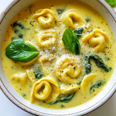Creamy Tortellini Spinach Soup Flavorful Comfort Dish