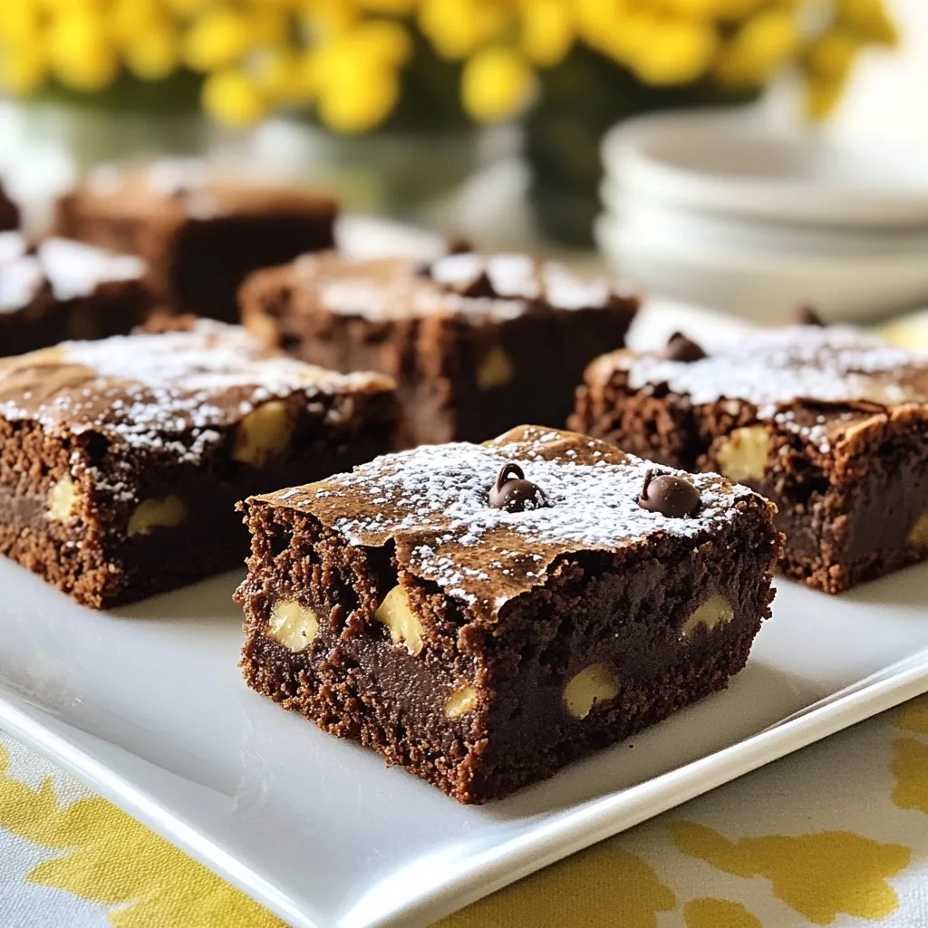 To make delightful mocha espresso brownies, gather these key ingredients: - 1 cup unsalted butter, melted - 2 cups granulated sugar - 4 large eggs - 1 teaspoon vanilla extract - 1 cup all-purpose flour - 1/2 cup unsweetened cocoa powder - 1 teaspoon baking powder - 1/2 teaspoon salt - 1 tablespoon instant espresso powder - 1 cup semi-sweet chocolate chips These elements create a rich and chocolatey base that pairs perfectly with espresso. You can enhance your brownies with these optional add-ins: - 1/2 cup chopped walnuts - Powdered sugar for dusting Adding walnuts gives a nice crunch. Dusting with powdered sugar adds a sweet touch. To prepare these brownies, you will need: - A 9x13-inch baking pan - Mixing bowls - A whisk or spatula - An oven Using the right tools makes baking easier and more fun. Get ready to enjoy some delicious brownies! {{ingredient_image_1}} First, you need to prepare your oven and pan. Preheat your oven to 350°F (175°C). This temperature ensures even baking. Next, take a 9x13-inch baking pan and grease it well. Use butter or non-stick spray. This step helps the brownies come out easily later. Now, let’s make the brownie batter. In a large mixing bowl, pour in 1 cup of melted butter and 2 cups of granulated sugar. Stir them together until they blend well. It should look smooth and shiny. Next, add 4 large eggs, one at a time. Mix well after each egg. Then, stir in 1 teaspoon of vanilla extract. In another bowl, sift together 1 cup of all-purpose flour, 1/2 cup of unsweetened cocoa powder, 1 teaspoon of baking powder, 1/2 teaspoon of salt, and 1 tablespoon of instant espresso powder. This helps mix the dry ingredients and removes lumps. Gradually fold this mixture into the wet ingredients. Be gentle and don’t overmix. Finally, fold in 1 cup of semi-sweet chocolate chips and, if you like, 1/2 cup of chopped walnuts. These add great flavor and texture. Pour the batter into your greased baking pan. Spread it evenly to ensure it bakes well. Place the pan in your preheated oven. Bake for 25-30 minutes. Check doneness by inserting a toothpick in the center. It should come out with a few moist crumbs, not wet batter. Once done, take the pan out and let it cool on a wire rack for about 15 minutes. This cooling time helps the brownies set. After they cool, cut them into squares. If you want, dust the top with powdered sugar for a nice finish. Enjoy your rich and decadent mocha espresso brownies! To make perfect brownies, start by measuring your ingredients accurately. Use a kitchen scale for the best results. Always melt the butter and let it cool slightly. This method gives the brownies a nice texture. Mix the butter and sugar well. Combine them until creamy, then add eggs one by one. This step helps create a rich and moist brownie. To boost the mocha and espresso taste, use high-quality instant espresso powder. You can add more if you like a stronger coffee flavor. Adding a pinch of salt can enhance the sweetness and richness. Mixing in semi-sweet chocolate chips also adds depth. Try pairing the brownies with a scoop of coffee ice cream for an extra treat. One common mistake is overmixing the batter. This can make brownies tough. Always mix just until combined. Another mistake is not letting brownies cool before cutting. Cutting too soon can make them fall apart. Also, avoid baking them for too long. Check for doneness with a toothpick; it should come out with some moist crumbs, not clean. Pro Tips Use Fresh Espresso Powder: Ensure your instant espresso powder is fresh for the best flavor. Older powders can lose potency and affect the overall taste of your brownies. Don’t Overmix: When combining the wet and dry ingredients, mix until just combined. Overmixing can lead to dense and tough brownies. Check for Doneness: Since ovens vary, start checking your brownies a few minutes before the suggested baking time. They should be set but still slightly moist in the center. Enhance with Toppings: Consider adding a drizzle of chocolate or caramel sauce on top after cooling for an extra indulgent touch! {{image_2}} You can make a gluten-free version of these brownies. Use a gluten-free flour blend instead of all-purpose flour. Most blends work well in recipes like this. Just swap it out 1:1. This change lets everyone enjoy the rich taste without the gluten. For a vegan option, you have some easy swaps. Replace the eggs with flaxseed meal. Mix 1 tablespoon of flaxseed meal with 2.5 tablespoons of water. Let it sit for a few minutes to thicken. Use coconut oil instead of butter. This keeps the rich flavor while making it plant-based. You can also play with nuts and chocolate types. Try pecans or almonds for a different crunch. You can use dark chocolate chips for a more intense flavor. White chocolate chips add a sweet twist. Mix and match to find your favorite combo! To keep your mocha espresso brownies fresh, place them in an airtight container. This helps lock in moisture. Store them at room temperature for up to four days. If you want to keep them longer, refrigeration is an option. Just remember, brownies can dry out in the fridge. For best results, wrap them in plastic wrap before placing them in a container. If you want to save your brownies for later, freezing works great. First, allow them to cool completely. Then, cut the brownies into squares. Wrap each square in plastic wrap tightly. Place the wrapped brownies in a freezer-safe bag or container. This helps prevent freezer burn. You can freeze them for up to three months. When you’re ready to enjoy, just take out what you need. To reheat brownies, first, let them thaw if frozen. You can microwave them for about 10-15 seconds for a warm treat. If you prefer the oven, preheat it to 350°F. Place the brownies on a baking sheet and heat them for about 5-10 minutes. This keeps them soft and gooey. Add a scoop of ice cream on top for an extra special treat! Yes, you can use different types of chocolate. Dark chocolate gives a richer taste. Milk chocolate adds sweetness and creaminess. I suggest using semi-sweet chocolate chips for balance. You can mix and match for fun flavors. You can check if brownies are done using a toothpick. Insert it in the center. If it comes out with a few moist crumbs, they are ready. If it’s wet with batter, bake for a few more minutes. Remember, they will continue to cook as they cool. If your brownies are too fudgy, try baking them a bit longer. Check them every few minutes after the 25-minute mark. You can also reduce the butter next time. Adjusting the baking time or ingredients helps achieve the desired texture. Yes, you can use brewed coffee instead of espresso powder. Use about 1 tablespoon of strong coffee for every teaspoon of espresso powder. This swap adds a different flavor but still gives that rich mocha taste. You now have all the tools to bake delicious mocha espresso brownies. We covered the main ingredients, step-by-step instructions, and tips for perfect results. Don't forget the cool variations, like gluten-free and vegan options. Storing your brownies properly keeps them fresh for longer. Remember, if you run into problems, I’ve answered common questions in the FAQ section. Use these tips to make your brownies a hit with family and friends. Enjoy the process, and happy baking!
