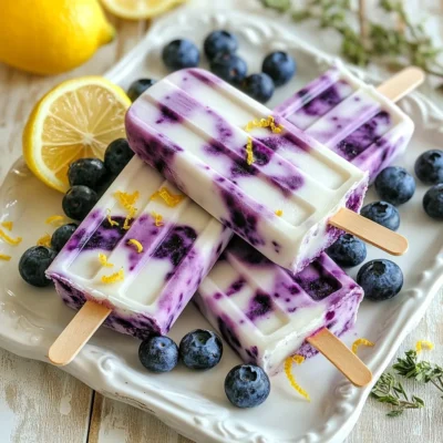 Blueberry Lemon Greek Yogurt Popsicles Refreshing Treat