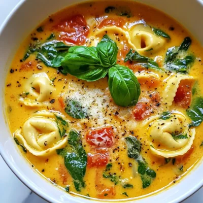 Creamy Tomato Spinach Tortellini Soup Comfort Dish