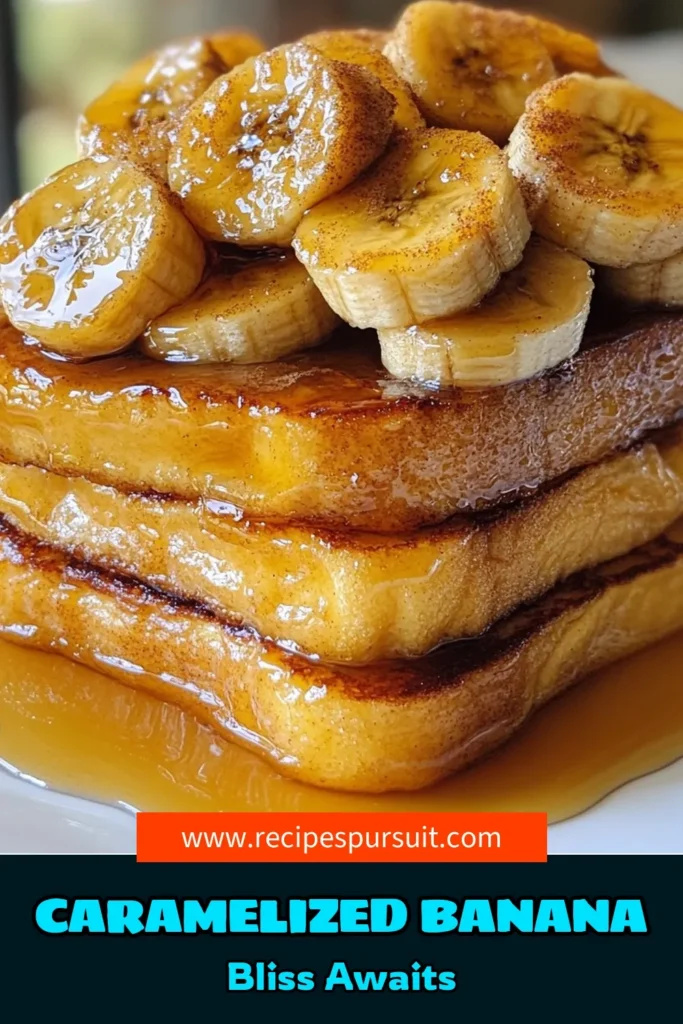 Indulge in the perfect breakfast with caramelized bananas! This caramelized banana French toast is a delightful twist on a brioche French toast recipe that’s incredibly easy to make. Enjoy layers of fluffy French toast topped with sweet caramelized banana dessert. Perfect for a special morning or any day craving! Try this easy French toast with bananas today, and make every bite memorable. Save and share! #FrenchToast #CaramelizedBananas #BreakfastIdeas #BriocheRecipe