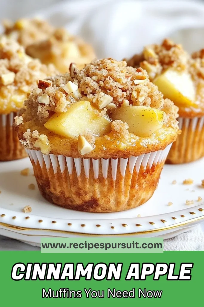 Bake up some delicious Cinnamon Apple Crumble Muffins with this easy apple muffin recipe! Enjoy the delightful blend of warm cinnamon and tender apples in every bite. These muffins with crumble topping are perfect for breakfast or a sweet snack. Add some crunch with cinnamon muffins with nuts for an extra layer of flavor. Try this easy apple muffins recipe today and savor the cozy flavors! Save this recipe for later. #CinnamonAppleMuffins #AppleMuffinRecipe #MuffinsWithCrumbleTopping #BakingJoy