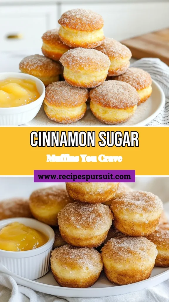 Indulge in these delicious cinnamon sugar donut muffins—an easy muffin recipe that will quickly become a family favorite! These homemade donut muffins are baked to perfection, offering fluffy texture and a sweet cinnamon twist. Perfect for a quick cinnamon breakfast, this recipe takes just 30 minutes. Try them today and savor the joy of fresh-baked treats! Save this baked cinnamon muffins recipe now! #CinnamonSugarDonutMuffins #EasyMuffinRecipe #BakedCinnamonMuffins #QuickBreakfastMuffins