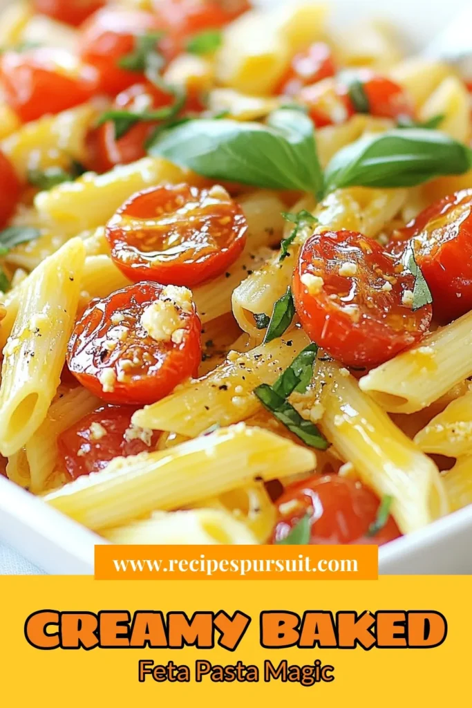 Discover the ultimate comfort food with this baked feta pasta recipe! Combining creamy feta with juicy cherry tomatoes, this easy pasta dish is perfect for a weeknight meal. Simply bake until golden, mix with your favorite pasta, and enjoy a delicious creamy tomato pasta experience. Try this oven-baked feta delight today! Save this recipe for your next dinner inspiration! #BakedFetaPasta #FetaPastaRecipe #EasyPastaDishes #CreamyTomatoPasta