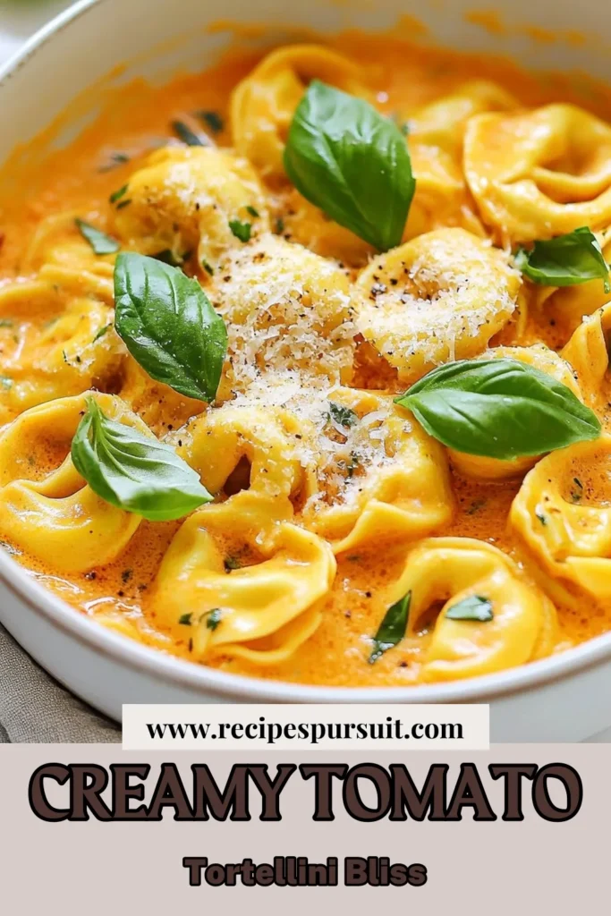 Indulge in this delicious creamy tomato tortellini skillet! This easy tomato tortellini recipe is perfect for a one pan tortellini dinner that the whole family will love. With rich cheese tortellini bathed in a luscious cream sauce and tomatoes, it's a satisfying meal ready in just 30 minutes. Try this skillet tortellini recipe tonight and bring comfort to your table. Save for later! #CreamyTomatoTortellini #EasyTomatoTortellini #OnePanDinner #SkilletRecipes