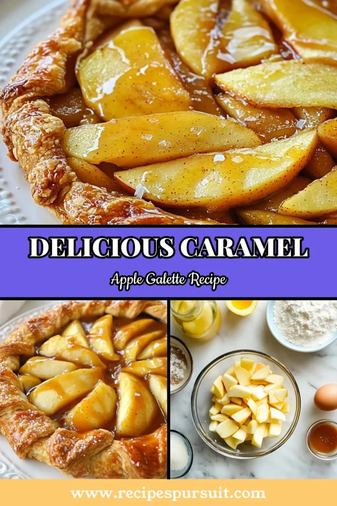 Indulge in the cozy flavors of fall with this easy Caramel Apple Galette, a delicious twist on a rustic apple tart. Perfect for any dessert table, this homemade galette recipe features tender apples drizzled with caramel and seasoned with cinnamon. Whether you're looking for easy dessert recipes or fall baking ideas, this is the ultimate treat! Save this recipe for your next gathering and enjoy the delightful taste! #CaramelAppleGalette #EasyDesserts #FallBaking #HomemadeGalette