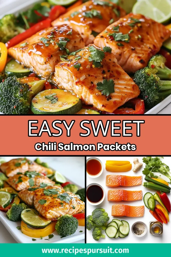 Discover the ultimate sweet chili salmon recipe with these easy salmon foil packs! Perfect for a healthy salmon dinner, these baked salmon with vegetables are packed with flavor and nutrients. Ready in just 30 minutes, this dish is perfect for busy weeknights. Elevate your dinner routine and impress your family with this delightful meal. Save this recipe and try it today! #SweetChiliSalmon #HealthySalmonDinner #EasySalmonRecipes #SalmonFoilPacks