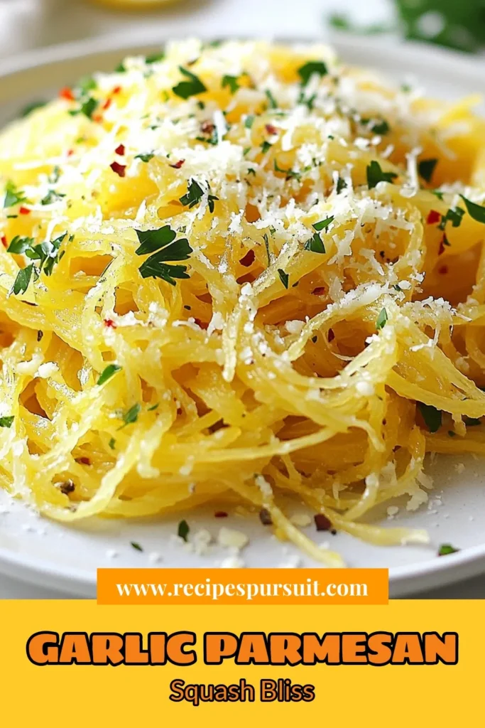 Looking for a delicious and healthy garlic pasta alternative? Discover this easy Garlic Parmesan spaghetti squash recipe! Perfect as a low-carb spaghetti squash option, this dish offers all the rich flavors of traditional pasta with fewer carbs. Cooking is simple—just roast the squash, sauté garlic with olive oil, and toss everything together with Parmesan. Try this easy vegetarian pasta recipe that's sure to impress! Save it now! #SpaghettiSquashRecipes #LowCarbRecipes #HealthyEating #VegetarianMeals