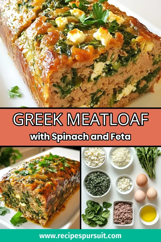 Discover the deliciousness of Greek turkey meatloaf with this healthy turkey loaf recipe! Packed with fresh spinach and tangy feta cheese, this spinach feta meatloaf is a must-try for anyone craving a Mediterranean twist on a classic dish. Enjoy a wholesome family meal that's bursting with flavor. Don't miss out—save this mouthwatering ground turkey spinach recipe for your next dinner! #GreekTurkeyMeatloaf #HealthyRecipes #MediterraneanMeatloaf #SpinachFetaMeatloaf