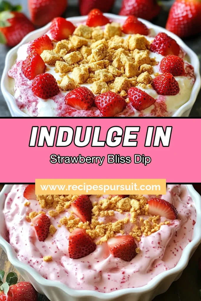 Looking for a refreshing summer party dessert dip? This easy cheesecake dip recipe for strawberry cheesecake dip is your go-to! With creamy layers of cream cheese, sweet strawberries, and a crunchy graham cracker topping, this no-bake strawberry dip is perfect for gatherings. Simply mix and chill for a delightful treat that everyone will love. Get ready to impress your guests! Pin this creamy strawberry dip recipe today! #StrawberryCheesecakeDip #NoBakeDip #DessertRecipe #SummerTreat