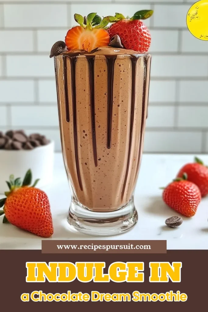 Indulge in a deliciously healthy treat with this chocolate covered strawberry smoothie! Perfect for those seeking a quick smoothie recipe, this easy dessert smoothie blends fresh strawberries, frozen banana, and creamy chocolate almond milk for a delightful flavor. Follow our healthy strawberry smoothie recipe for a nutritious twist on dessert! Try it today and enjoy a refreshing sip! #SmoothieRecipes #HealthyDessert #ChocolateSmoothie #StrawberryGoodness