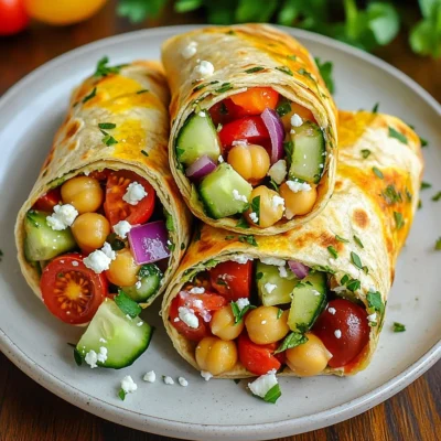 Mediterranean Chickpea Wraps Packed with Flavor