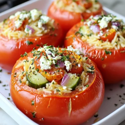Mediterranean Orzo Stuffed Tomatoes Flavorful Delight