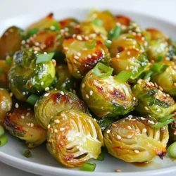 To make Sriracha Honey Brussels Sprouts, you'll need: - 1 pound Brussels sprouts, trimmed and halved - 3 tablespoons olive oil - 2 tablespoons honey - 2 tablespoons Sriracha sauce - 1 teaspoon garlic powder - Salt and pepper to taste - 1 tablespoon sesame seeds (for garnish) - 2 green onions, sliced (for garnish) Using quality ingredients makes a big difference. Fresh Brussels sprouts taste better and have a nice crunch. Good olive oil enhances the flavor, while pure honey gives natural sweetness. Sriracha adds just the right kick. When you choose fresh and high-quality items, your dish shines. You can taste the love and care that goes into cooking. If you're missing an ingredient, don't worry! Here are some easy swaps: - Brussels Sprouts: Try green beans or cauliflower for variety. - Olive Oil: Avocado oil works well too. - Honey: Maple syrup can be a great vegan option. - Sriracha: Use any hot sauce you prefer. - Garlic Powder: Fresh minced garlic adds a strong flavor. These substitutions keep the dish tasty while making it easier for you to cook. Enjoy experimenting! {{ingredient_image_1}} Start by washing the Brussels sprouts under cold water. Remove any outer leaves that look bad. Trim the stem ends and cut each sprout in half. This helps them cook evenly. You want nice, even pieces for the best results. In a large bowl, add the halved Brussels sprouts. Pour in the olive oil, honey, and Sriracha sauce. Add garlic powder, salt, and pepper. Use your hands or tongs to mix everything well. Each sprout should be covered in sauce. This step brings flavor to each bite. Preheat your oven to 425°F (220°C). Spread the coated Brussels sprouts in a single layer on a baking sheet. Make sure they have space; overcrowding makes them steam instead of roast. Roast the sprouts for about 20-25 minutes. Flip them halfway through cooking. Look for a golden brown color and crispy edges. This technique gives you the best texture. When done, garnish with sesame seeds and sliced green onions. Serve warm for a tasty side! Roasting Brussels sprouts brings out their natural sweetness. Here are some tips to get them just right: - Trim Properly: Trim the ends and cut them in half. This helps them cook evenly. - Use Enough Oil: Coat them well with olive oil. This helps them crisp up nicely. - Don’t Crowd the Pan: Place them in a single layer. Crowding makes them steam instead of roast. - Flip Halfway: Turn them over halfway through cooking. This ensures they brown on all sides. You might want to change the heat in this dish. Here’s how: - Less Sriracha: Start with one tablespoon of Sriracha instead of two. You can always add more later. - Add Sweetness: If it's too spicy, add more honey. This balances the heat well. - Add Cream: A dollop of sour cream or yogurt can cool down the spice. Sriracha honey Brussels sprouts are great as a side. Here are some ideas for what to serve them with: - Protein Pairings: Serve them with grilled chicken or fish for a balanced meal. - Grains: They go well with quinoa or brown rice. This adds a nice texture. - Garnishes: Top with extra sesame seeds or chopped nuts for a crunch. Pro Tips Choose Fresh Brussels Sprouts: Look for firm, bright green sprouts that are tightly packed together. Avoid any that are yellowing or have blemishes for the best flavor and texture. Adjust the Spice Level: If you prefer a milder flavor, reduce the amount of Sriracha sauce. You can also add more honey to balance the heat if desired. Flip for Even Cooking: Remember to flip the Brussels sprouts halfway through roasting to ensure they brown evenly and get crispy all over. Serving Suggestions: These roasted Brussels sprouts make a great addition to grain bowls or can be served alongside grilled meats for a complete meal. {{image_2}} To make this dish vegan, swap honey for maple syrup. Maple syrup adds sweetness without animal products. Use the same amount, two tablespoons. The rest of the recipe stays the same. This simple change keeps the flavor while meeting vegan needs. You can mix in other veggies for added flavor and color. Try carrots or bell peppers, cut into similar sizes as the Brussels sprouts. They roast well and absorb the sauce nicely. Spread them out on the baking sheet along with the Brussels sprouts. This way, you get a colorful, tasty side dish with different textures. If you want to change the flavor, there are many options. You can use chili garlic sauce instead of Sriracha for a different kick. Or, try teriyaki sauce for a sweet and savory twist. Add fresh herbs like thyme or rosemary for a fragrant touch. Adjust the garlic powder and salt to your taste. These tweaks keep the dish fresh and exciting every time you make it. To store leftover Brussels sprouts, let them cool first. Place them in an airtight container. You can keep them in the fridge for up to three days. Make sure they are sealed well to lock in their flavor. When you want to reheat your Brussels sprouts, use the oven for best results. Preheat your oven to 350°F (175°C). Spread the sprouts on a baking sheet. Heat them for about 10-15 minutes until warm and crispy. You can also use a microwave, but they may lose some crunch. If you want to freeze your Brussels sprouts, first cool them completely. Place them in a freezer-safe bag or container. Remove as much air as possible. You can store them in the freezer for up to three months. To cook them later, thaw in the fridge overnight before reheating. Yes, you can use frozen Brussels sprouts. However, fresh Brussels sprouts give the best flavor and texture. If you choose frozen, thaw them first. Pat them dry to remove extra moisture. This keeps them from getting soggy when you roast them. To reduce the heat, use less Sriracha. Start with one tablespoon instead of two. You can also add more honey to balance the heat. Another option is to mix in some soy sauce. This adds flavor without more spice. Sriracha Honey Brussels sprouts pair well with many dishes. Here are some great options: - Grilled chicken or tofu - Quinoa or rice - Mashed potatoes - Roasted sweet potatoes - A fresh green salad Mix and match these ideas for a tasty meal! Sriracha Honey Brussels Sprouts offer bold flavors and great texture. Good ingredients matter for the best taste. Follow the steps for prepping, mixing, and roasting. Use tips to adjust spice and serve well. Explore variations to suit your taste. Store smartly to enjoy leftovers later. Enjoy creating this dish that makes vegetables exciting. You have the tools to make it perfect every time. Happy cooking!