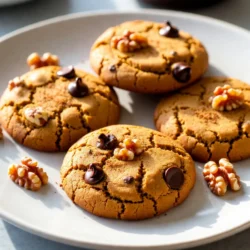 To make Pumpkin Spice Latte Cookies, you will need: - 1 cup unsalted butter, softened - 1 cup brown sugar, packed - 1/2 cup granulated sugar - 1 large egg - 1 tablespoon vanilla extract - 2 cups all-purpose flour - 1 teaspoon baking soda - 1/2 teaspoon baking powder - 1 teaspoon pumpkin pie spice - 1/2 teaspoon ground cinnamon - 1/4 teaspoon salt - 1 cup semi-sweet chocolate chips - 1/2 cup chopped walnuts (optional) - 1/4 cup brewed and cooled espresso or strong coffee You can adjust some ingredients if needed. For butter, use margarine if you want a dairy-free option. Brown sugar gives a nice flavor, but you can use white sugar instead. If you prefer a gluten-free version, swap the all-purpose flour for a gluten-free blend. Use decaf coffee if you want to skip caffeine. To make your cookies even better, try adding: - 1/2 cup chopped walnuts for a nice crunch - 1/2 cup white chocolate chips for a sweet twist - A sprinkle of sea salt on top for extra flavor These add-ins can change the taste and texture of your cookies. Mix and match to find your favorite combo! {{ingredient_image_1}} Start by softening your butter. In a big bowl, mix the butter with brown sugar and granulated sugar. Cream these together until the mix looks light and fluffy. This step is key to a soft cookie. Next, beat in one large egg and one tablespoon of vanilla extract. Mix well until everything blends smoothly. Now, add a quarter cup of brewed and cooled espresso or strong coffee. This gives the cookies a rich flavor. In a separate bowl, whisk together the dry ingredients. Use two cups of all-purpose flour, one teaspoon of baking soda, half a teaspoon of baking powder, one teaspoon of pumpkin pie spice, half a teaspoon of ground cinnamon, and a quarter teaspoon of salt. This mix adds warmth and spice to your cookies. Slowly add the dry mix to the wet ingredients. Stir gently until just combined. Avoid overmixing to keep your cookies soft. Once your dough is mixed, it's time to chill it. Cover the bowl with plastic wrap and place it in the fridge for at least 30 minutes. This step helps the flavors come together and improves the cookie's texture. After chilling, preheat your oven to 350&deg;F (175&deg;C). Line a baking sheet with parchment paper. Using a cookie scoop or a tablespoon, drop dough balls onto the sheet. Leave space between them since they will spread while baking. Bake your cookies in the oven for 10-12 minutes. Keep an eye on them! They should turn golden around the edges, while the centers stay soft. Once baked, take them out and let them cool on the sheet for about 5 minutes. This helps them set. After that, transfer the cookies to a wire rack to cool completely. Enjoy the warm, cozy aroma filling your kitchen! To get the right cookie texture, start with softened butter. Cream it well with sugars until it's light. This helps make the cookies soft. Next, chill the dough for at least 30 minutes. Chilling helps keep cookies from spreading too much. Bake until the edges are golden and the center is set. This gives you soft, chewy cookies. One common mistake is overmixing the dough. Mix just until combined to keep cookies tender. Another mistake is not chilling the dough. Skipping this step can lead to flat cookies. Make sure your oven is at the right temperature. An oven that is too hot can burn the edges. Lastly, always use fresh ingredients for the best flavor. You can boost the flavor by adding more spices. Try a pinch of nutmeg or ginger for a twist. You can also experiment with different types of chocolate. Dark chocolate chips add a rich taste. For a nutty flavor, use different nuts like pecans. These small changes can make your cookies unique and even more delicious. Pro Tips Chill the Dough: Chilling the dough for at least 30 minutes helps to intensify the flavors and creates a chewier texture in the finished cookies. Use Fresh Spices: For the best flavor, use fresh pumpkin pie spice and cinnamon. Ground spices lose their potency over time. Perfectly Measure Flour: To avoid dense cookies, spoon the flour into your measuring cup and level it off with a knife instead of scooping directly. Experiment with Mix-ins: Feel free to customize your cookies by adding different mix-ins like white chocolate chips, dried cranberries, or pecans for added flavor and texture. {{image_2}} You can make these cookies gluten-free! Use a 1:1 gluten-free flour mix. This swap works well and keeps the cookies tasty. Just follow the rest of the recipe as is. The flavors will still shine through. You&rsquo;ll get the same warm spices and rich coffee notes. For a vegan version, replace the butter with coconut oil or vegan margarine. Use flax eggs instead of the large egg. To make a flax egg, mix 1 tablespoon of ground flaxseed with 2.5 tablespoons of water. Let it sit for a few minutes to thicken. You can also use dairy-free chocolate chips. This way, everyone can enjoy these cookies! Want to make these cookies even more fun? Try making cookie sandwiches! Use cream cheese frosting or whipped coconut cream between two cookies. You can also add a touch of vanilla or pumpkin spice to the filling. These sandwiches add a delightful twist to the classic cookie! Enjoy each bite with a warm drink for the full fall experience. To keep your pumpkin spice latte cookies fresh, store them in an airtight container. You can place parchment paper between layers to prevent sticking. This method keeps the cookies soft and tasty. If you want to enjoy them later, consider using a food-safe bag or container. Freezing your cookies is easy! First, let the cookies cool completely. Then, place them in a single layer on a baking sheet. Freeze them for about one hour. After they are frozen, transfer them to a freezer-safe bag. You can store them for up to three months. When you're ready to eat, just thaw them at room temperature. If you store your cookies at room temperature, they will last about five days. If you refrigerate them, they can last up to ten days. Frozen cookies can last up to three months, but they taste best within the first month. Always check for freshness before enjoying! A Pumpkin Spice Latte Cookie is a sweet treat that combines flavors of pumpkin and coffee. It blends the warm spices of fall with chocolate chips. You get a soft, chewy cookie that tastes like your favorite drink. Yes, you can use instant coffee. Just mix two teaspoons of instant coffee with two tablespoons of hot water. This will give you a strong coffee flavor similar to brewed espresso. The taste may differ slightly, but it will still be tasty. Look for golden edges and a soft center. The cookies should not look wet or shiny. They will firm up as they cool. Set a timer for 10-12 minutes to start checking for doneness. You can find ready-made cookies at many bakeries, grocery stores, or coffee shops. Look for seasonal items, especially in fall. Online shops may also offer pre-made cookies for delivery. You now have a complete guide to making delicious pumpkin spice latte cookies. We covered the key ingredients, step-by-step instructions, and useful tips to enhance your baking. Remember to try out different variations and add-ins to make these cookies your own. Store your cookies well to keep them fresh. Enjoy baking and sharing these treats! Your kitchen will smell amazing, and your friends will love them.