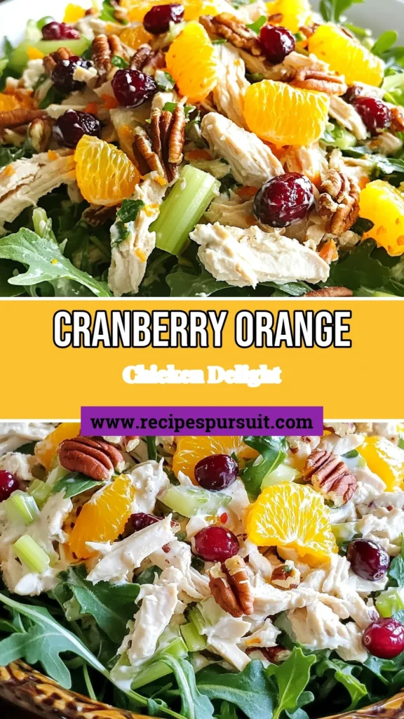 Discover a delicious and healthy twist on classic chicken salad with this Cranberry Orange Chicken Salad! Packed with fresh cranberries and crunchy pecans, this Greek yogurt chicken salad is one of the best healthy chicken salad recipes you can make. Perfect for a quick chicken salad meal, it's refreshing and simple. Try it today and enjoy a vibrant dish that's sure to impress! Save this recipe now! #CranberryOrangeChickenSalad #HealthyRecipes #QuickChickenSalad #ChickenSaladRecipes