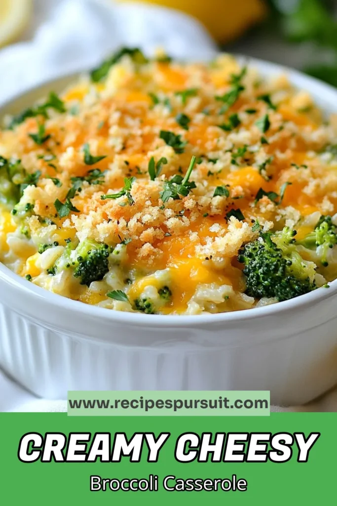 Satisfy your cravings with this delicious Cheesy Broccoli Rice Casserole! This easy broccoli casserole recipe combines tender broccoli, savory cheddar, and creamy goodness for the perfect vegetarian rice casserole. Ideal for cozy dinners, this comfort food casserole is sure to be a hit. Try this Cheddar Broccoli Rice Bake today and make mealtime memorable. Save this recipe for later! #BroccoliCasserole #ComfortFood #VegetarianRecipes #EasyCasserole