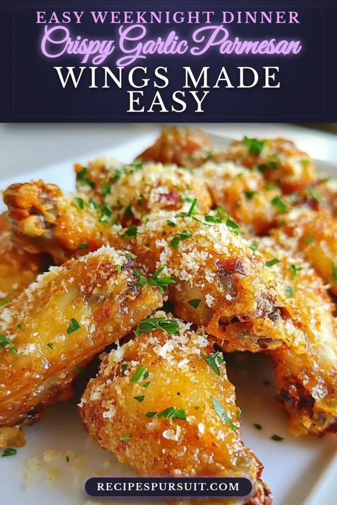 Discover the deliciousness of Air Fryer Garlic Parmesan Wings, the perfect Easy Air Fryer Recipe for any occasion! These Garlic Parmesan Chicken Wings are not only crispy but also incredibly flavorful. Impress your friends with these tasty Air Fryer Appetizers that are sure to be a hit at your next gathering. Follow this simple recipe to create mouthwatering Crispy Chicken Wings everyone will love. Try it today! #AirFryerWings #CrispyChickenWings #GarlicParmesan #AirFryerRecipes