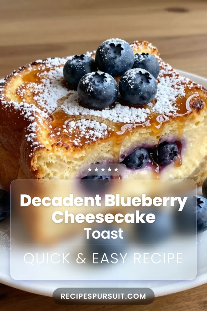Indulge in this delicious Blueberry Cheesecake French Toast that combines the best of breakfast and dessert! Perfect for lazy weekends, this Easy Cheesecake Breakfast Recipe features rich brioche as a base, layered with creamy cheesecake and fresh blueberries. Discover how to elevate your French Toast Recipes with this delightful twist! Try it today and enjoy the perfect brunch treat. Save this recipe for your next breakfast inspiration! #BlueberryCheesecakeFrenchToast #BreakfastRecipesWithBlueberries #BriocheFrenchToast #EasyCheesecakeRecipe