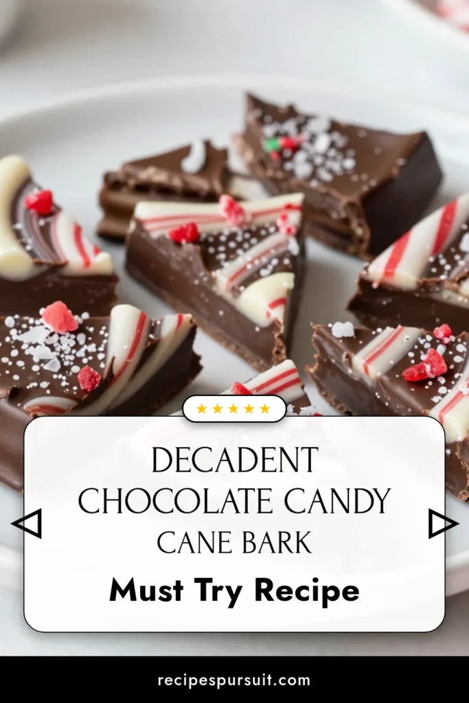 Discover the joy of making Chocolate Candy Cane Bark, the perfect addition to your holiday treats! This easy chocolate dessert combines dark and white chocolate with crushed candy canes for a festive twist. Perfect for Christmas chocolate recipes and a delightful peppermint bark recipe, you&rsquo;ll impress friends and family with this simple yet delicious treat. Get started on your festive baking now! #ChocolateCandyCaneBark #ChristmasChocolateRecipes #HolidayTreats #EasyChocolateDessert