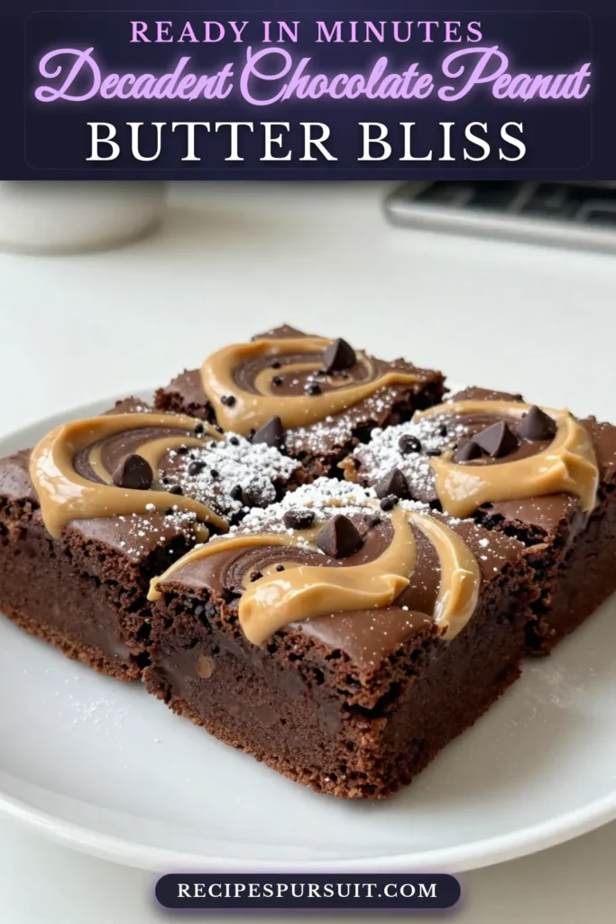 Indulge in these delicious Chocolate Peanut Butter Swirl Brownies that combine rich chocolate and creamy peanut butter for the perfect treat. This easy brownie desserts recipe is simple and perfect for homemade brownies with peanut butter lovers. Follow our swirl brownies recipe for a delightful chocolate peanut butter dessert that will impress everyone. Save this recipe for your next baking adventure! #ChocolatePeanutButterBrownies #SwirlBrowniesRecipe #EasyBrownieDesserts #ChocolatePeanutButterDessert