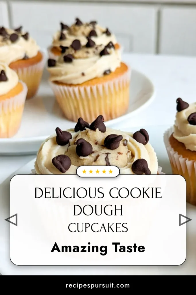 Indulge in these delicious chocolate chip cookie dough cupcakes that combine the best of both worlds! With layers of rich cookie dough filling and a fluffy cupcake base, these easy cupcake recipes are perfect for any occasion. Learn how to make chocolate chip cupcakes you'll love to share. Treat yourself to this delightful dessert recipe with chocolate chips that everyone will adore. Save and try this recipe today! #CupcakeLove #DessertIdeas #ChocolateChipCookies #BakingInspiration