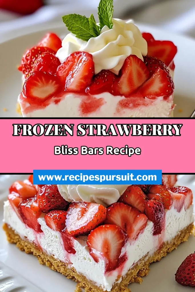 Indulge in the ultimate summer treat with these refreshing Strawberry Shortcake Ice Cream Bars! This easy no-bake strawberry dessert combines fresh strawberries and creamy vanilla ice cream, perfect for warm days. Whether you're looking for summer dessert ideas or simple strawberry treats, this ice cream bars recipe is a must-try. Beat the heat and make these delightful bars today! Save this recipe for your next summer gathering! #StrawberryShortcake #IceCreamBars #NoBakeDessert #SummerTreats