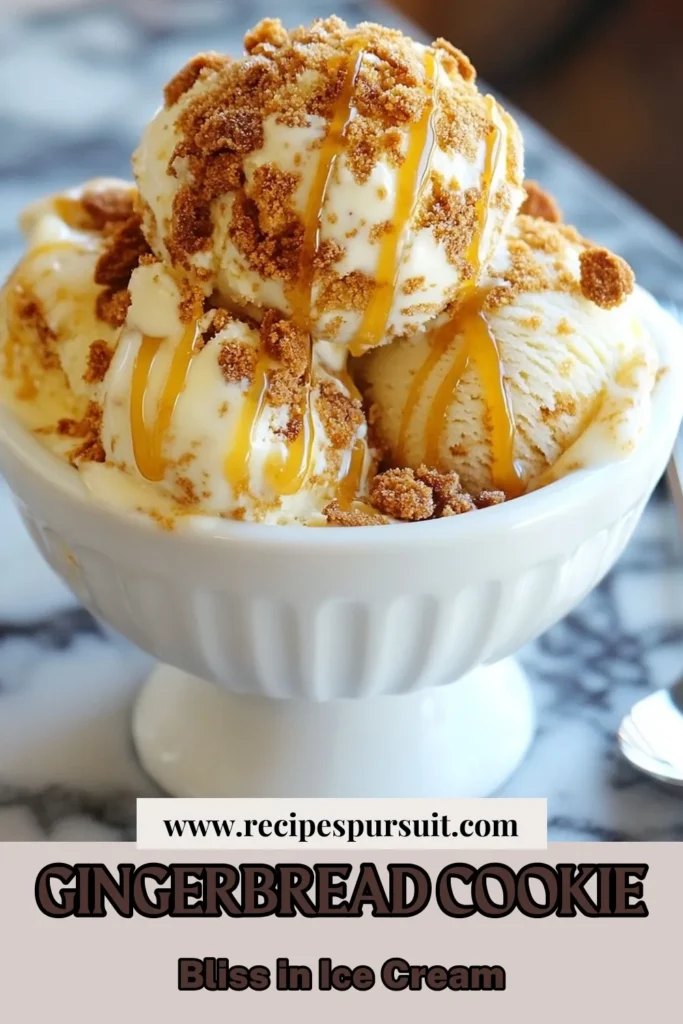 Indulge in the cozy flavors of the holiday season with this delicious Gingerbread Ice Cream recipe! Perfect for winter dessert ideas, this homemade ice cream blends creamy goodness with crunchy gingerbread cookies. Easy to make and perfect for festive gatherings, it's a must-try among holiday dessert recipes. Scoop it up in bowls or cones and enjoy! Save this recipe for your next holiday treat! #GingerbreadIceCream #HomemadeIceCream #HolidayDessertRecipes #WinterDessertIdeas
