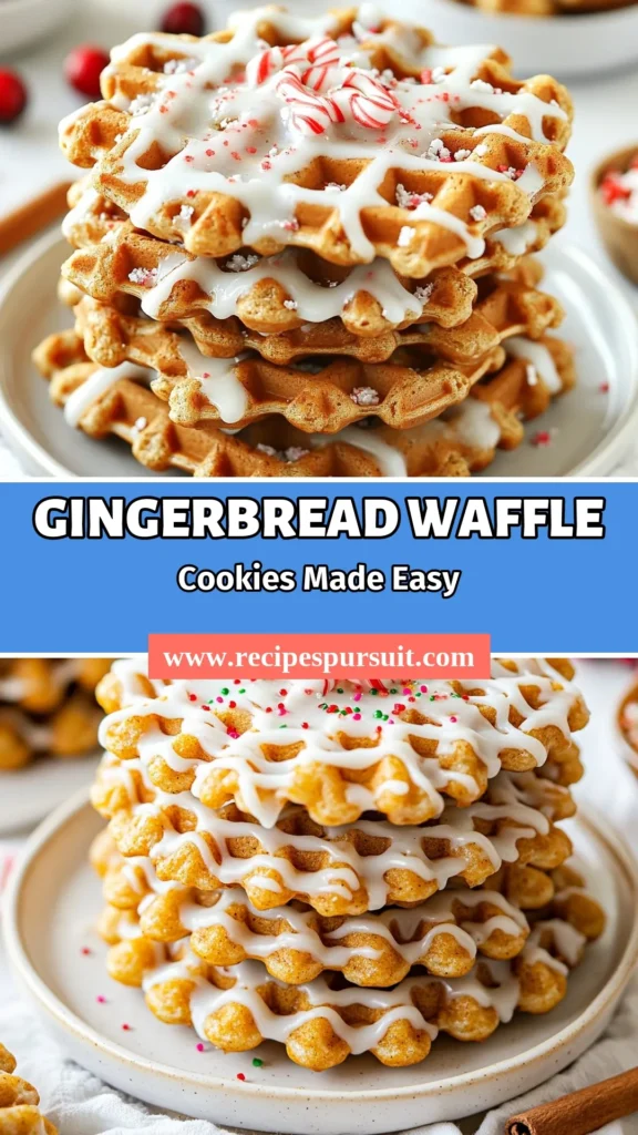 Indulge in the holiday spirit with these delicious gingerbread waffle cookies! This easy gingerbread recipe combines the best of cookies and waffles, making for a festive dessert idea that will impress everyone. With hints of molasses, ginger, and warm spices, these gingerbread flavored waffles are perfect for your holiday gatherings. Don&rsquo;t miss out&mdash;save this holiday cookie recipe for a cozy treat! #GingerbreadWaffleCookies #EasyGingerbreadRecipe #HolidayDesserts #FestiveBaking