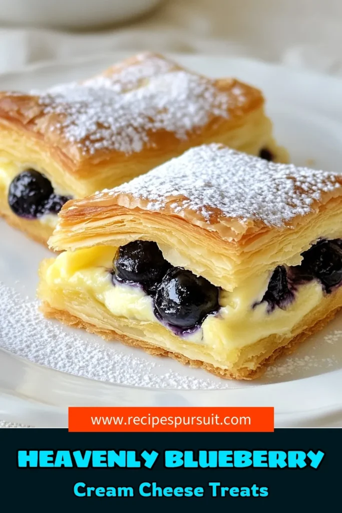 Indulge in this delicious blueberry cream cheese Danish that combines the creamy goodness of cream cheese with fresh blueberries and flaky puff pastry. Perfect as a breakfast treat or dessert, this easy cream cheese pastries recipe is simple to make at home. Impress everyone with these homemade Danish delights! Try this puff pastry dessert recipe today and enjoy every bite. Save this recipe now! #BlueberryDanish #PuffPastry #EasyPastries #HomemadeDesserts