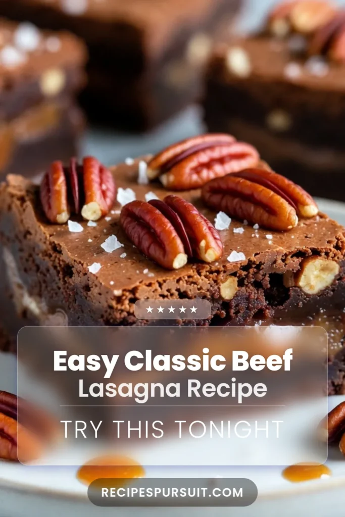 Indulge in the rich flavors of homemade caramel pecan brownies with this easy brownie recipe! These chocolate caramel desserts combine gooey caramel and crunchy pecans for a delightful treat. Perfect for parties or a cozy night in, this pecan dessert recipe is sure to impress. Elevate your dessert game and satisfy your sweet tooth today! Save this delicious recipe now! #CaramelPecanBrownies #EasyBrownieRecipe #ChocolateCaramelDessert #PecanDessertRecipes