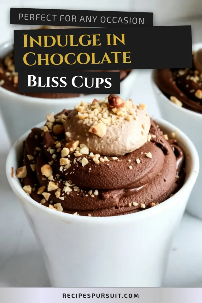 Indulge in these irresistible Chocolate Hazelnut Mousse Cups, a delightful twist on your favorite Nutella mousse! This easy chocolate dessert combines a rich dark chocolate mousse recipe with creamy hazelnut spread for the perfect treat. Perfect for any occasion, these whipped mousse cups will impress your guests. Follow this simple recipe and savor each rich, velvety bite. Save for later, and share your dessert creations! #ChocolateHazelnutMousse #NutellaMousse #EasyChocolateDessert #WhippedMousseRecipe