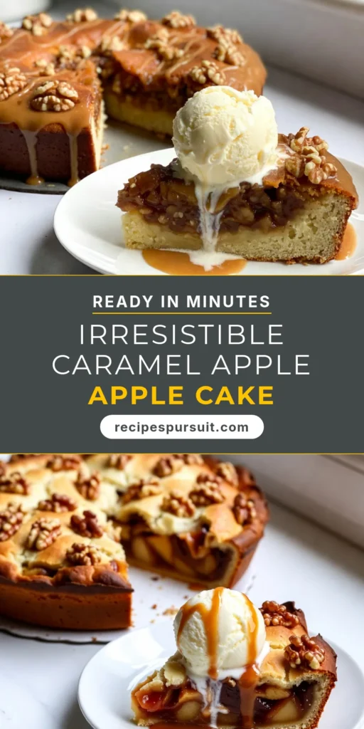 Indulge in this Caramel Apple Delight Cake, a delightful twist on your favorite apple pie filling dessert. This easy cake recipe combines a rich yellow cake mix with cozy flavors of cinnamon and warm apple pie filling, all drizzled with caramel sauce for a mouthwatering finish. Perfect as a warm dessert with ice cream, it's a true crowd-pleaser. Try this simple recipe today and enjoy! Save this for your next baking adventure! #CaramelAppleDessert #EasyCakeRecipes #WarmDesserts #ApplePieFilling