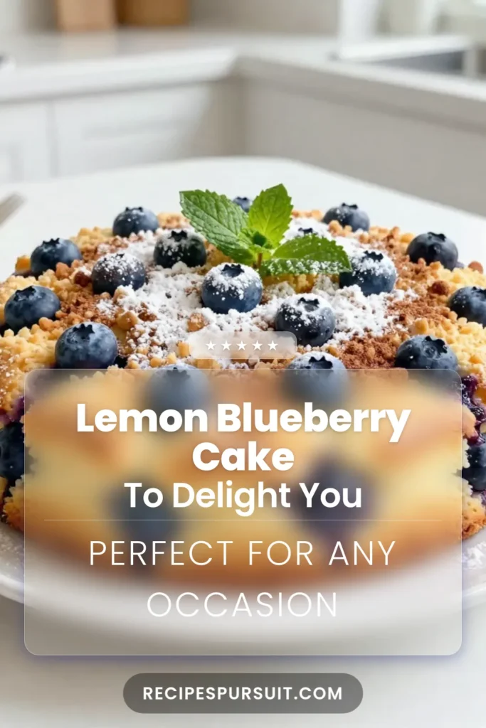 Indulge in this delightful Lemon Blueberry Crumb Cake, a perfect blend of zesty lemon and fresh blueberries! This easy crumb cake recipe is a must-try for lovers of homemade blueberry desserts. With a crumbly topping and bursting flavors, it's sure to impress at any gathering. Bake this fresh blueberry cake recipe today for a sweet treat that everyone will love! Save this recipe for later! #LemonBlueberryCrumbCake #EasyCrumbCakeRecipe #LemonZestDessert #HomemadeBlueberryDessert