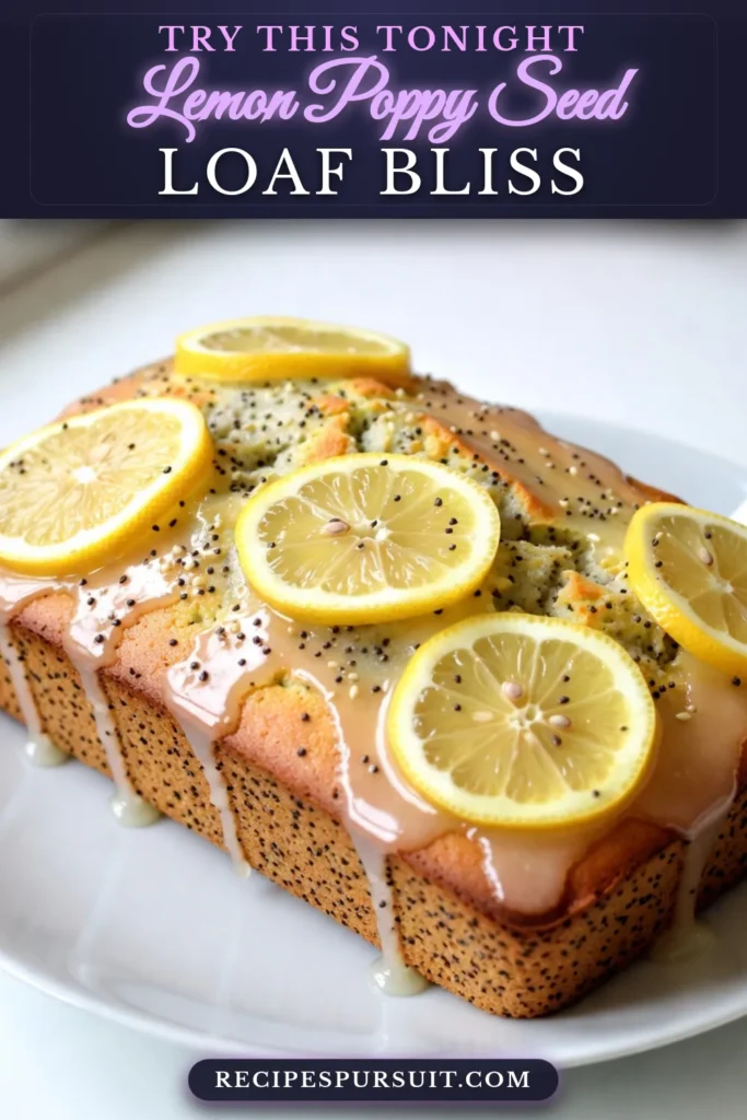 Discover the perfect blend of flavors with this delightful Lemon Poppy Seed Loaf! This Zesty Lemon Loaf Recipe incorporates creamy Greek yogurt for added moistness, making it a must-try. Drizzled with a sweet lemon glaze, this Lemon Drizzle Cake is ideal for brunch or a sweet treat. Elevate your baking game with this delicious Poppy Seed Bread Recipe today. Save this recipe and bring sunshine to your table! #LemonPoppySeedLoaf #ZestyLemon #GreekYogurtBread #BakingJoy