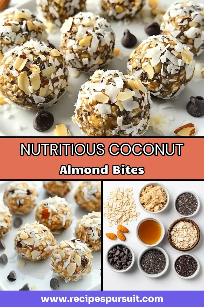 Discover the perfect healthy energy snack recipe with these Coconut Almond Energy Bites! These no-bake energy bites are packed with protein and flavor, making them an ideal vegan energy snack for any time of the day. With ingredients like almond butter, rolled oats, and chia seeds, you'll enjoy a nutritious treat that's easy to make. Save this recipe for quick, protein-packed snacks that will fuel your day! #CoconutAlmondEnergyBites #HealthySnacks #VeganRecipes #NoBakeSnacks