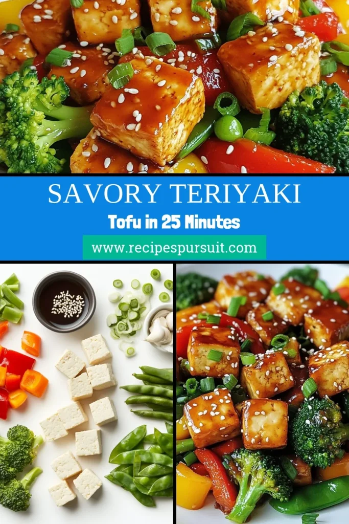 Discover the deliciousness of this teriyaki tofu stir-fry, a perfect addition to your collection of vegan tofu recipes. It's not only a quick stir-fry meal but also a healthy vegan dinner option that can be made in just 25 minutes! Enjoy crispy tofu combined with fresh veggies and rich teriyaki sauce. This easy tofu recipe is sure to impress! Save this recipe for your next meal idea! #TeriyakiTofuStirFry #VeganTofuRecipes #QuickStirFryMeals #HealthyVeganDinner