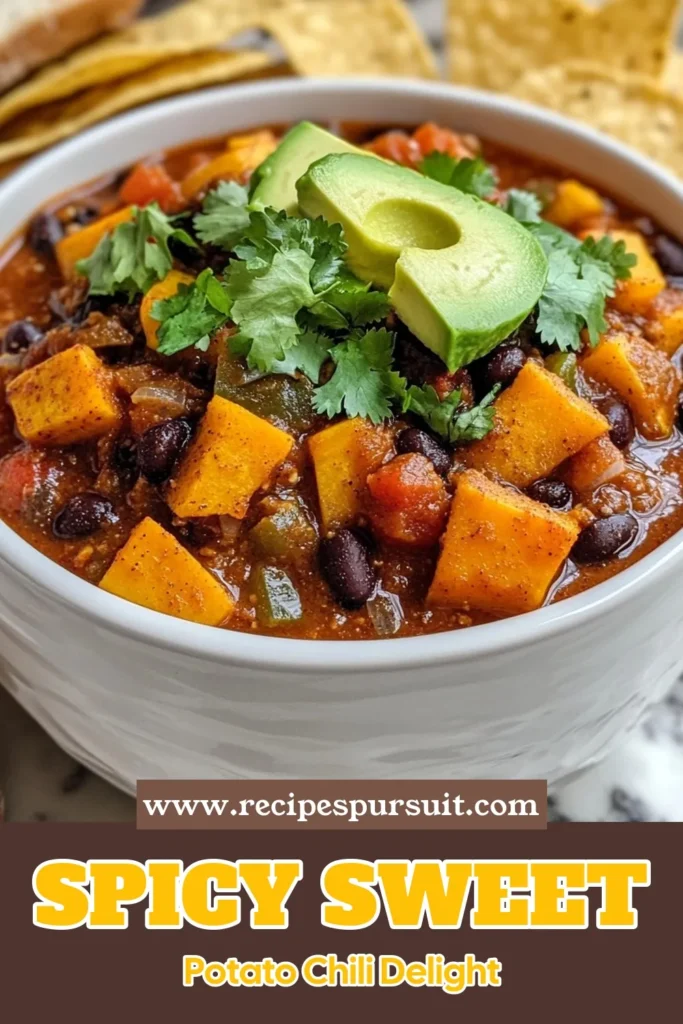 Savor the flavor with this easy Spicy Sweet Potato Black Bean Chili recipe! Packed with nutritious sweet potatoes and protein-rich black beans, this vegetarian chili is a perfect choice for a healthy, spicy chili you can whip up in just 45 minutes. Enjoy a comforting bowlful of this delicious black bean chili recipe that will satisfy everyone. Pin now for a cozy dinner idea! #VegetarianChili #EasyChiliRecipes #SpicySweetPotatoChili #HealthySpicyChili