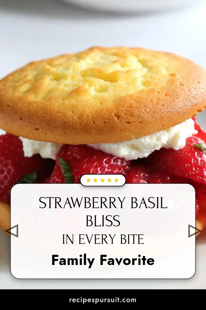 Indulge in the refreshing taste of Strawberry Basil Shortcake, the perfect summer dessert recipe! This easy shortcake with mascarpone is a delightful twist on a fresh strawberry shortcake recipe. Experience the sweet bursts of strawberries paired with aromatic basil for a unique flavor combination. Try this strawberry dessert with basil today! Click to save and enjoy! #StrawberryBasilShortcake #SummerDessert #StrawberryDessert #EasyShortcake