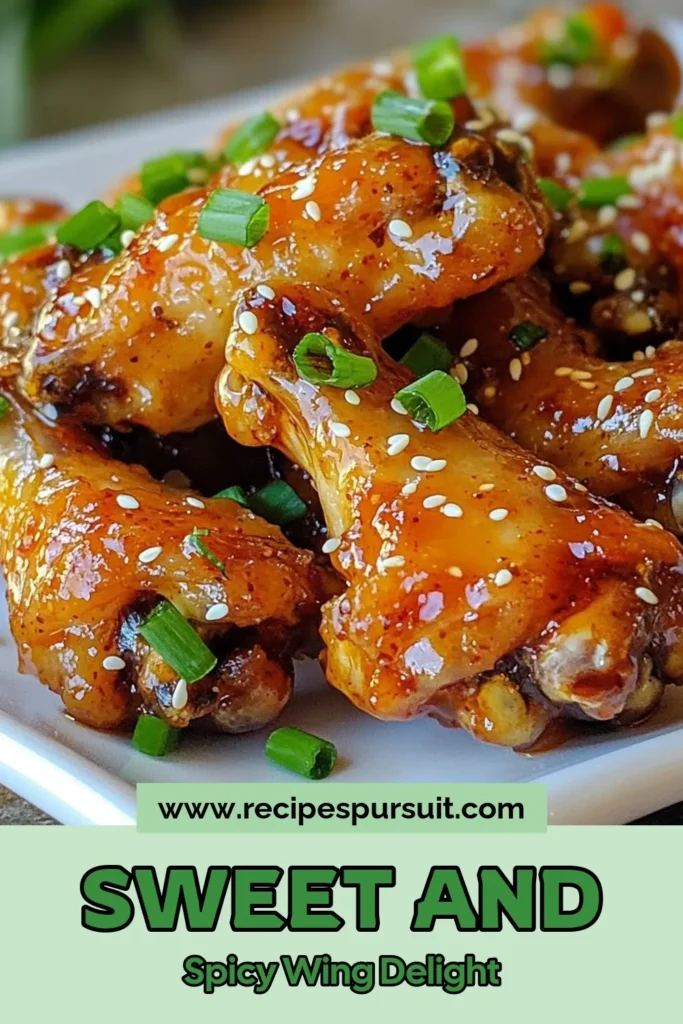Get ready to spice up your game day with these irresistible Spicy Honey Garlic Wings! This baked chicken wings recipe is a perfect balance of sweet and heat, made with a homemade honey garlic wing sauce that features sriracha for an extra kick. It's one of the easiest chicken wing recipes you'll find! Perfect for parties or cozy nights in. Don't miss out&mdash;save this delicious recipe for your next gathering. #SpicyHoneyGarlicWings #EasyChickenWingRecipes #BakedChickenWings #SrirachaChickenWings