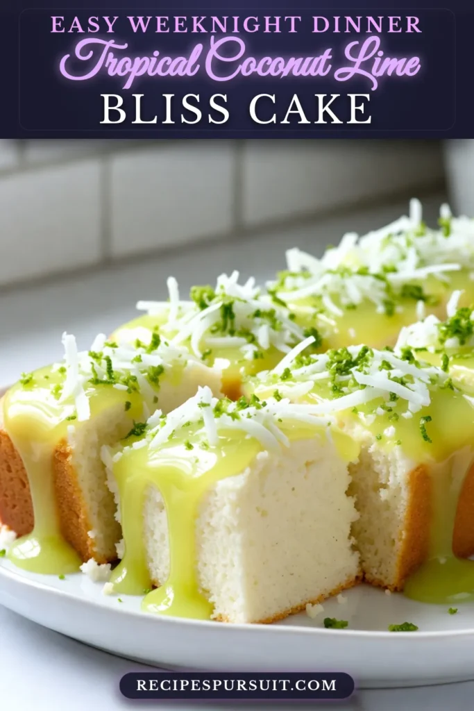 Indulge in this delicious Coconut Lime Cake, a must-try tropical sheet cake perfect for any occasion! This easy sheet cake recipe combines fluffy cake with a zesty lime glaze, creating a delightful Coconut Dessert Recipe that everyone will love. Elevate your dessert game and bring a taste of the tropics to your table. Save this refreshing Coconut Lime Sheet Cake for your next gathering! #CoconutLimeCake #TropicalSheetCake #LimeGlazeRecipe #CoconutDessertRecipe