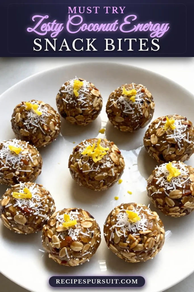 Discover the deliciousness of Lemon Coconut Energy Balls! These healthy energy bites are perfect for a quick snack or dessert. With zesty lemon and creamy coconut, these no-bake lemon snacks are packed with protein and goodness. Enjoy these vegan lemon treats any time you need an energy boost. Make your own protein-packed energy balls today! Click for the full recipe and start your healthy snacking journey! #HealthySnacks #EnergyBalls #VeganRecipes #NoBakeTreats